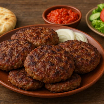 Pljeskavica – große gegrillte Hackfleischfrikadellen