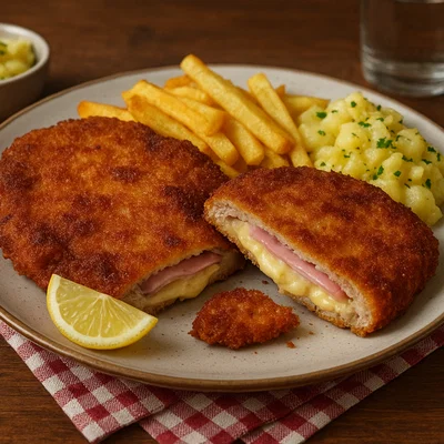 Zagrebački odrezak (gefülltes Schnitzel nach Zagreber Art)