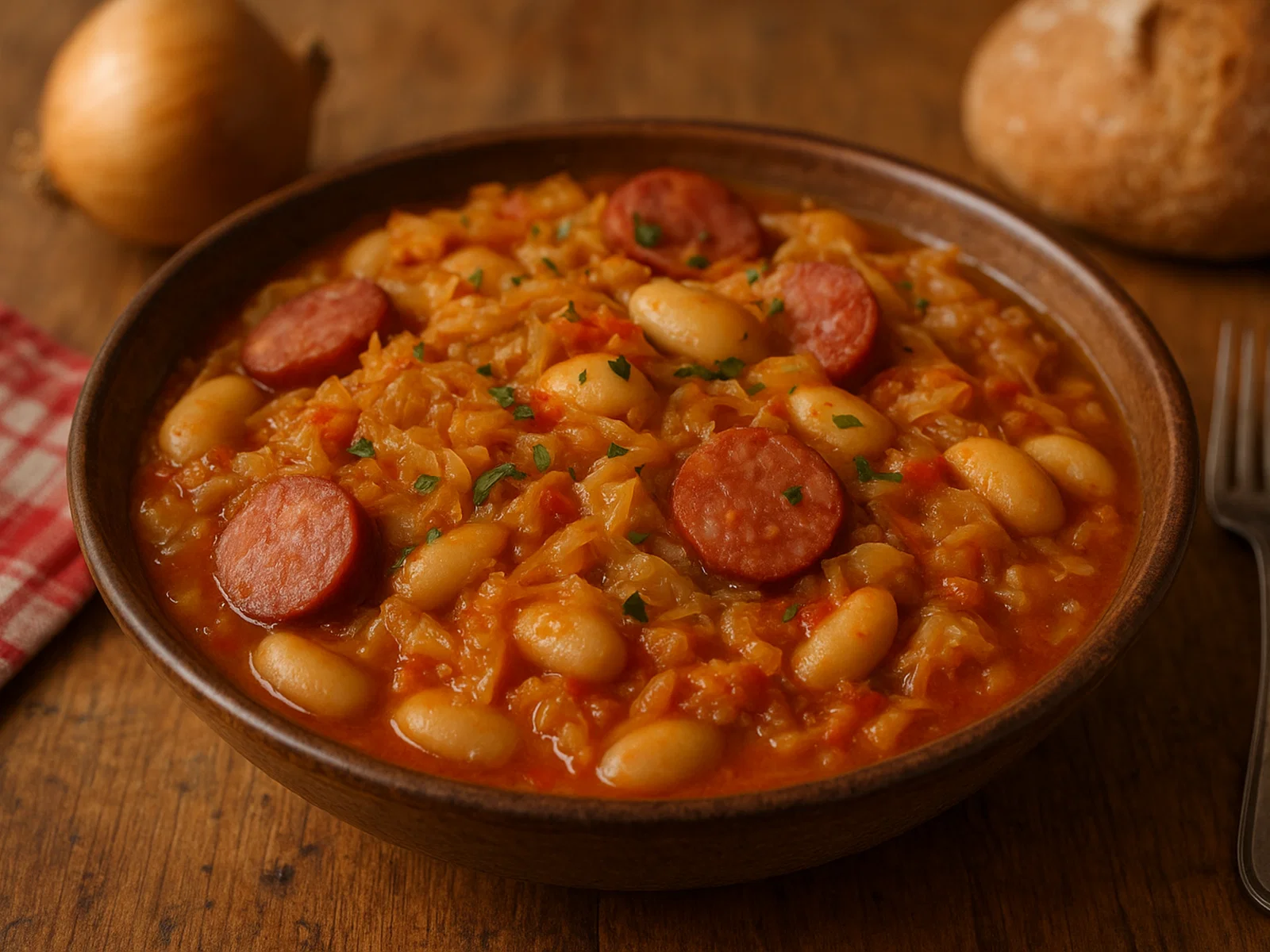 Grah i zelje – Bohnen mit Sauerkraut und Wurst