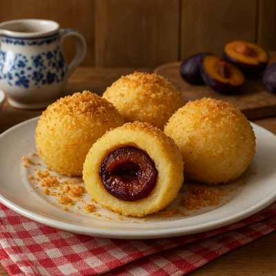 Knedle sa šljivama – Kartoffelknödel mit Pflaumen