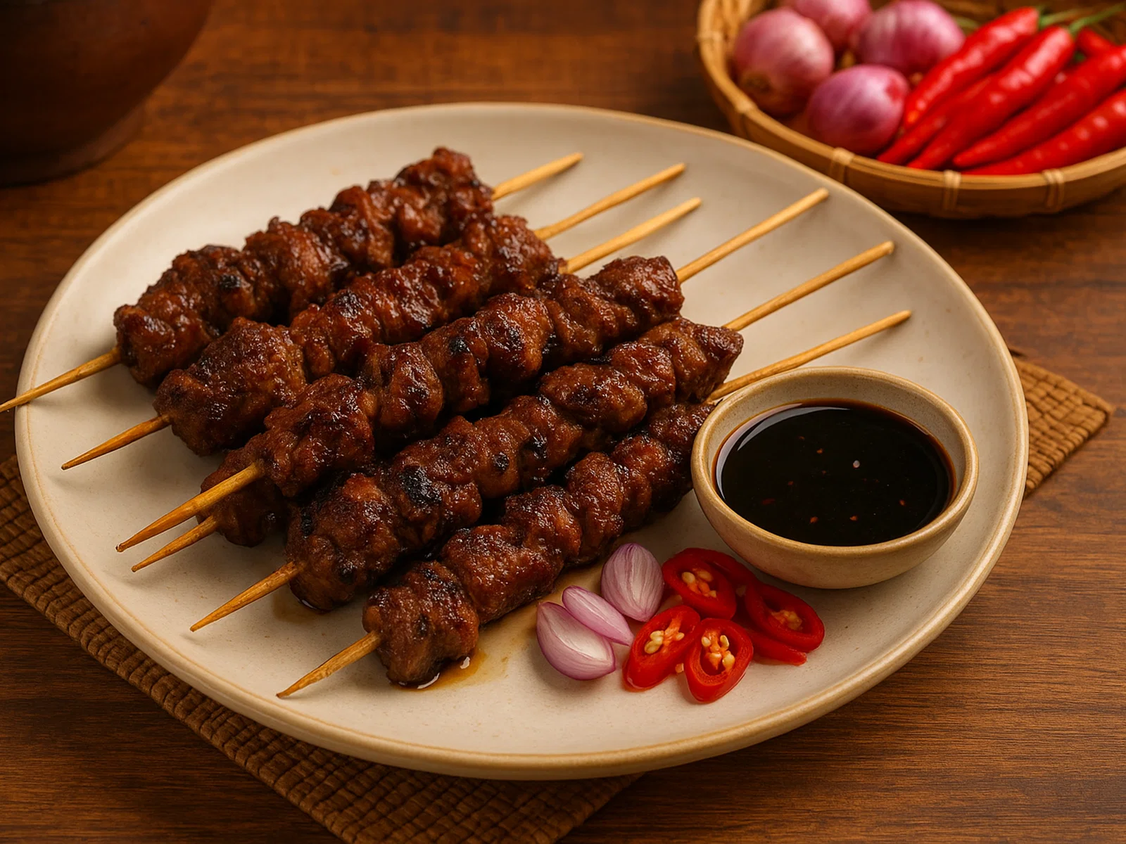 Sate Kambing – Indonesische Ziegenfleisch-Spieße vom Grill