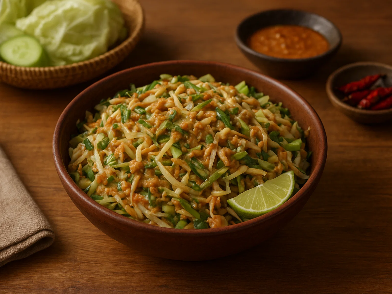 Karedok – Indonesischer Rohkostsalat mit Erdnusssoße