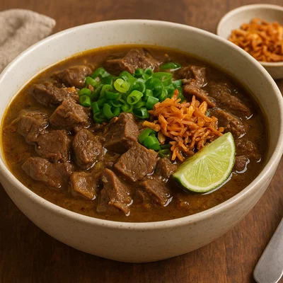 Coto Makassar – Reichhaltige Rinderinnereien-Suppe