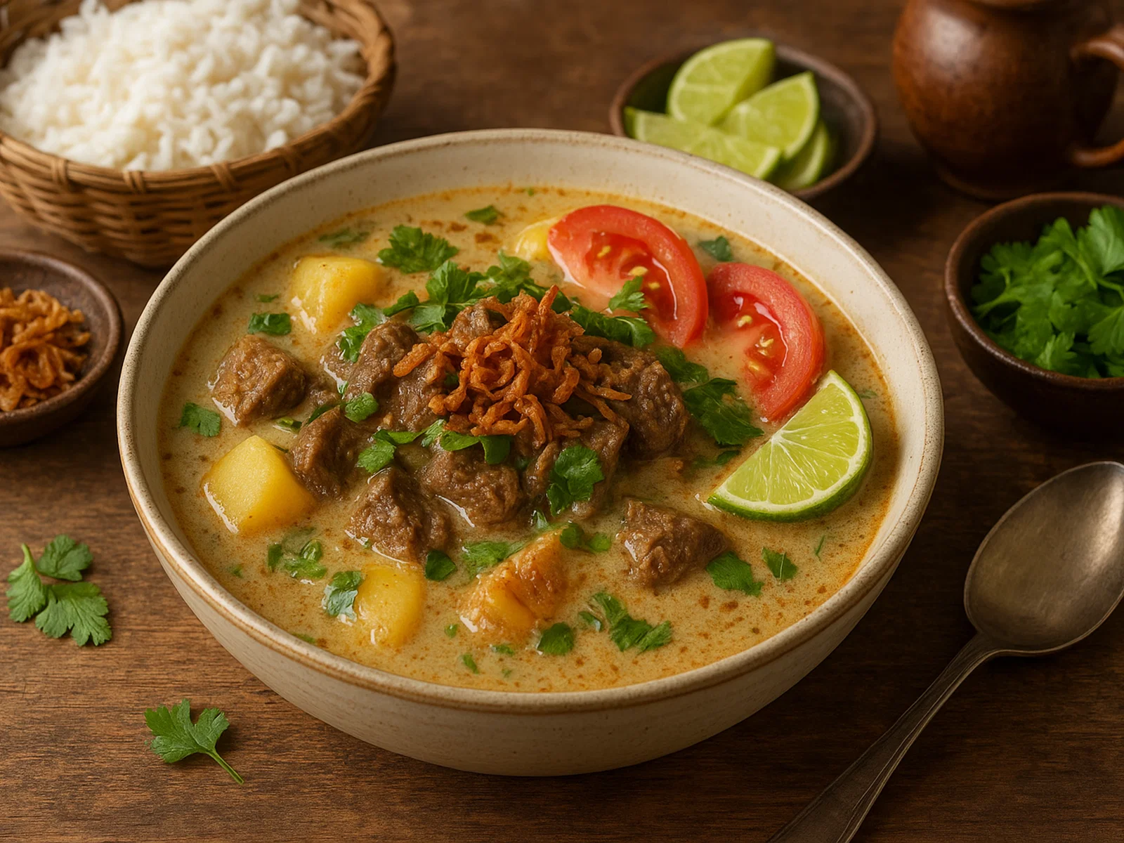 Soto Betawi – Indonesische Rindfleischsuppe aus Jakarta