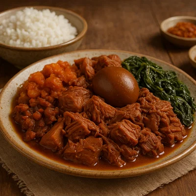 Gudeg – geschmorte junge Jackfrucht aus Yogyakarta