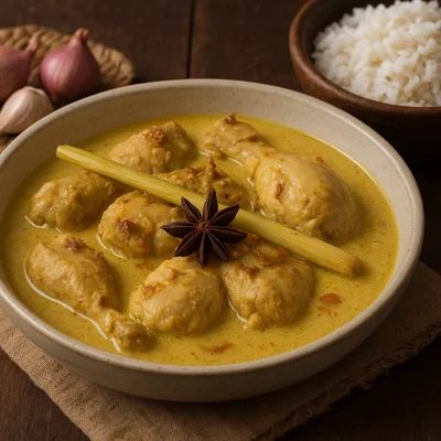 Opor Ayam – Indonesisches Huhn in milder Kokossoße