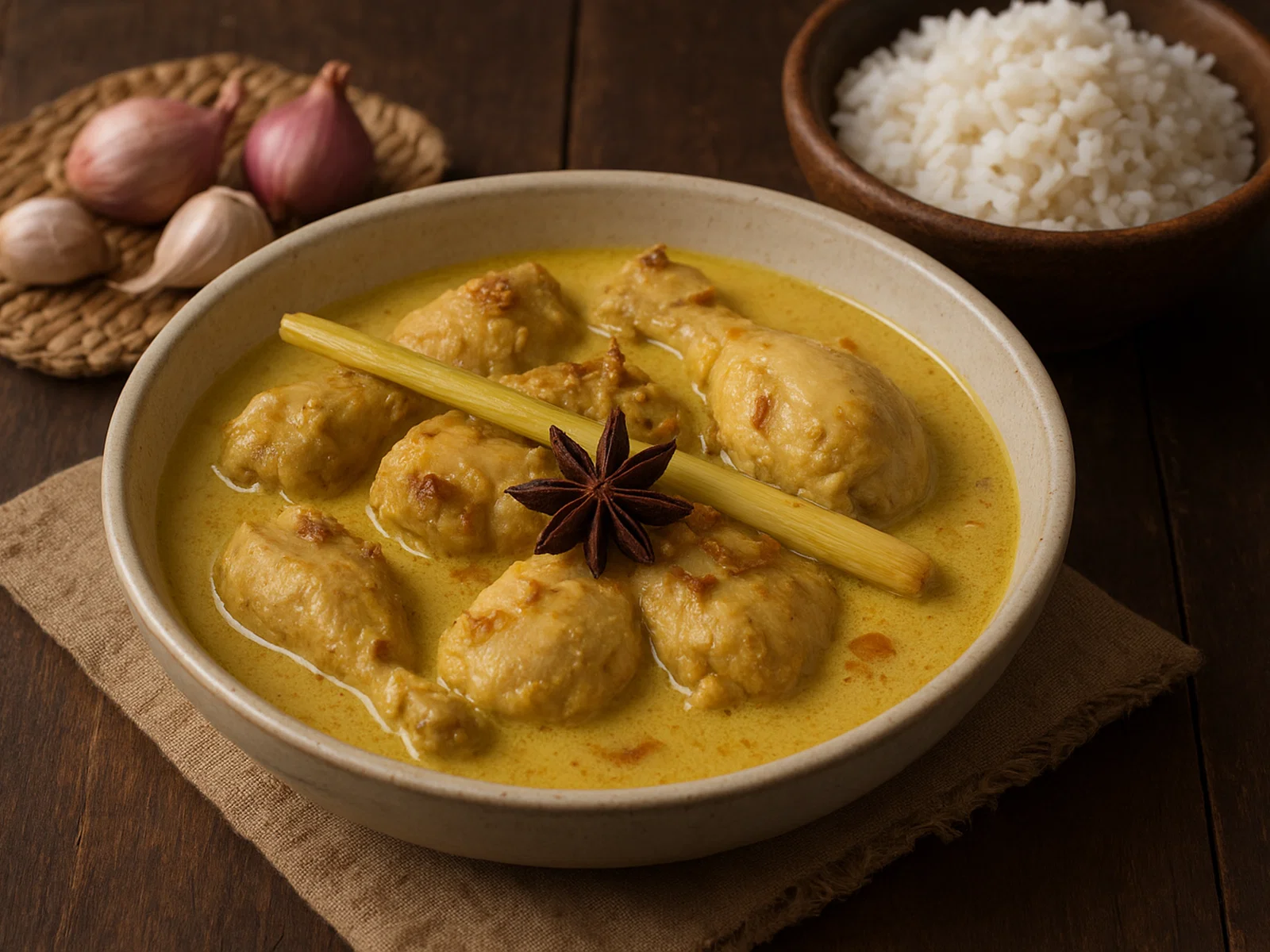Opor Ayam – Indonesisches Huhn in milder Kokossoße