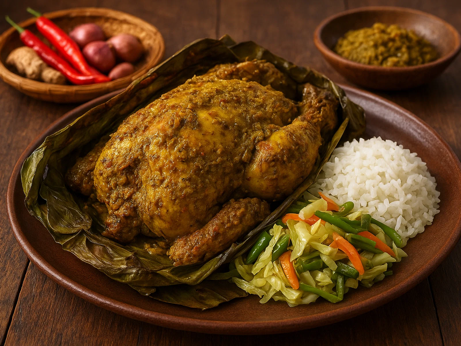 Ayam Betutu – Balinesisches langsam gegartes Gewürzhuhn