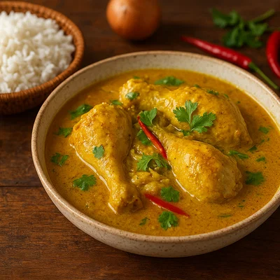 Indonesisches Gulai in Kokos-Gewürz-Soße mit Huhn