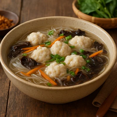 Tekwan – Fischbällchen-Suppe aus Palembang