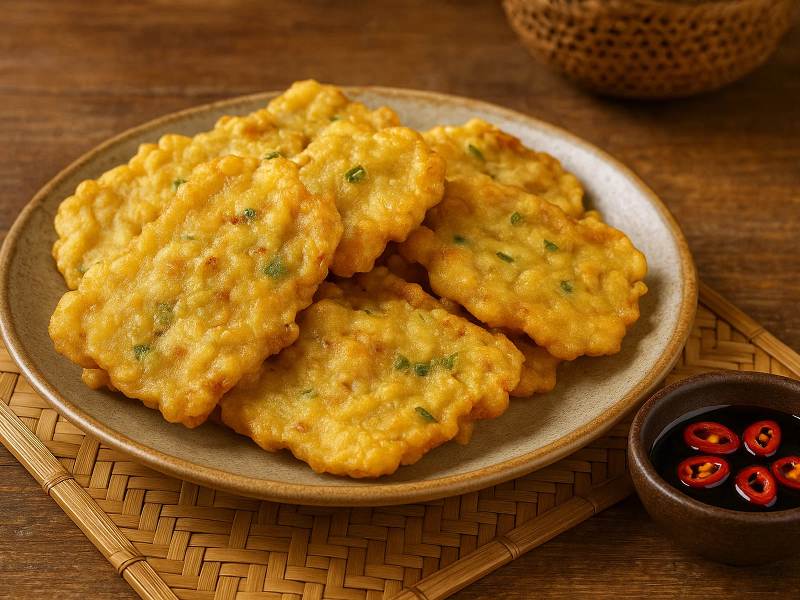 Tempe Mendoan – Dünn frittierter Tempeh im Teigmantel