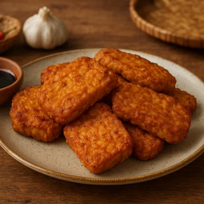 Tempe Goreng – Knusprig frittierter Tempeh