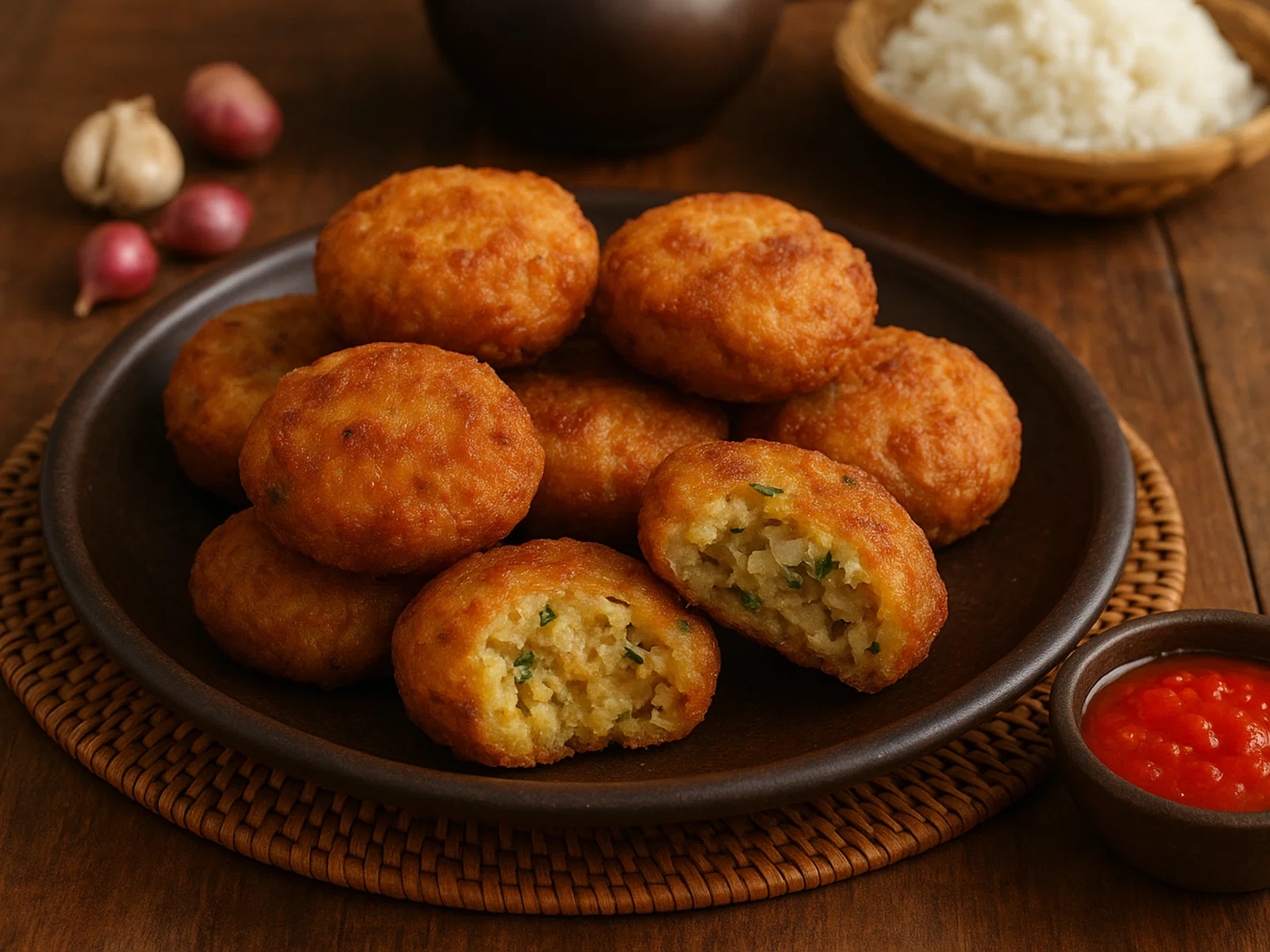 Perkedel – Indonesische frittierte Kartoffelfrikadellen