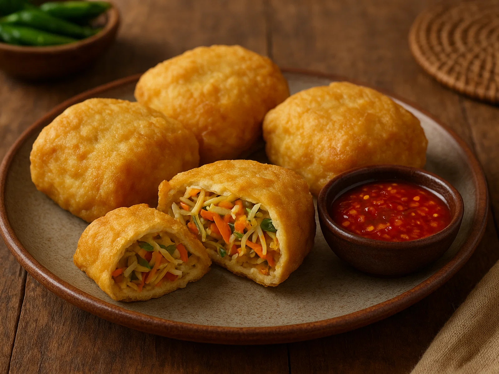 Tahu Isi – Gefüllter, Frittierter Tofu