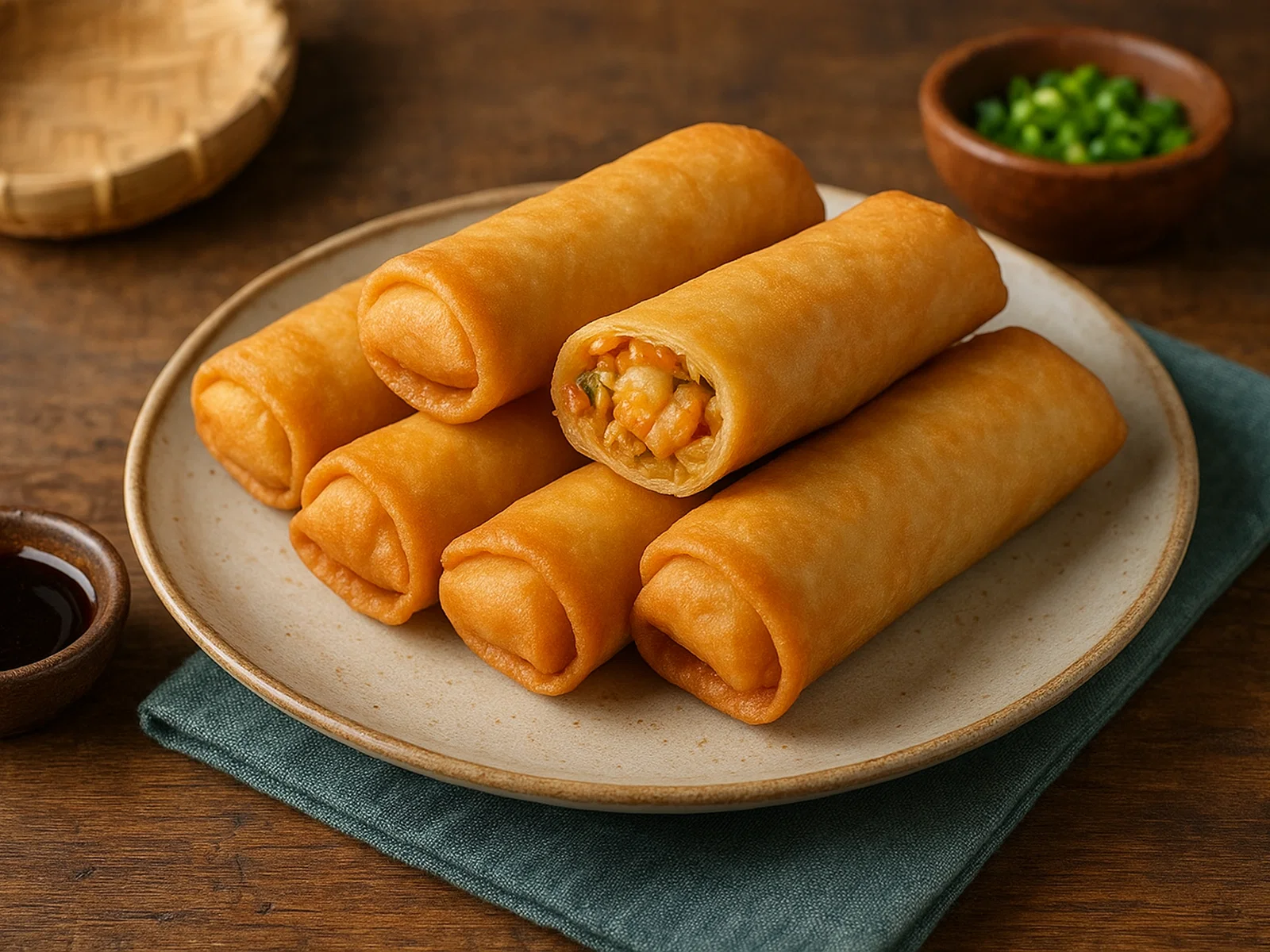 Lumpia Semarang – Frühlingsrollen mit Bambus und Garnele