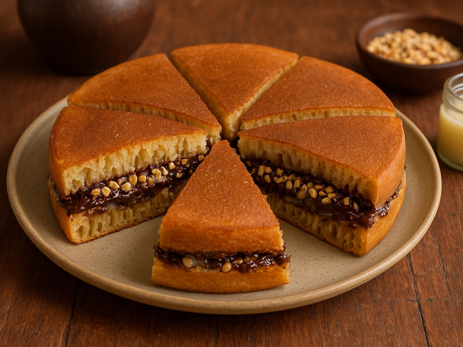 Martabak Manis – Indonesischer süßer Pfannkuchen mit Schoko-Erdnuss-Füllung