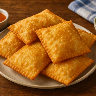 Brasilianische Pastel – frittierte gefüllte Teigtaschen