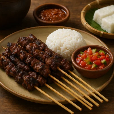 Sate Maranggi – marinierte Rinderspieße aus Purwakarta