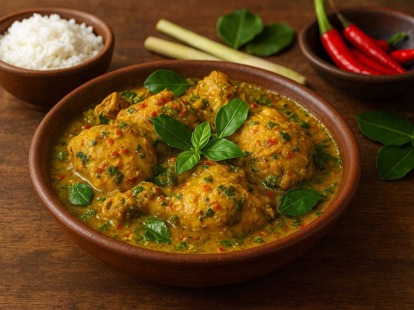 Ayam Woku – Indonesisches Huhn in scharfer Kräuter-Chili-Paste