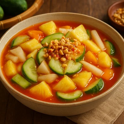 Asinan – Indonesischer süßsaurer Gemüse‑ oder Obstsalat