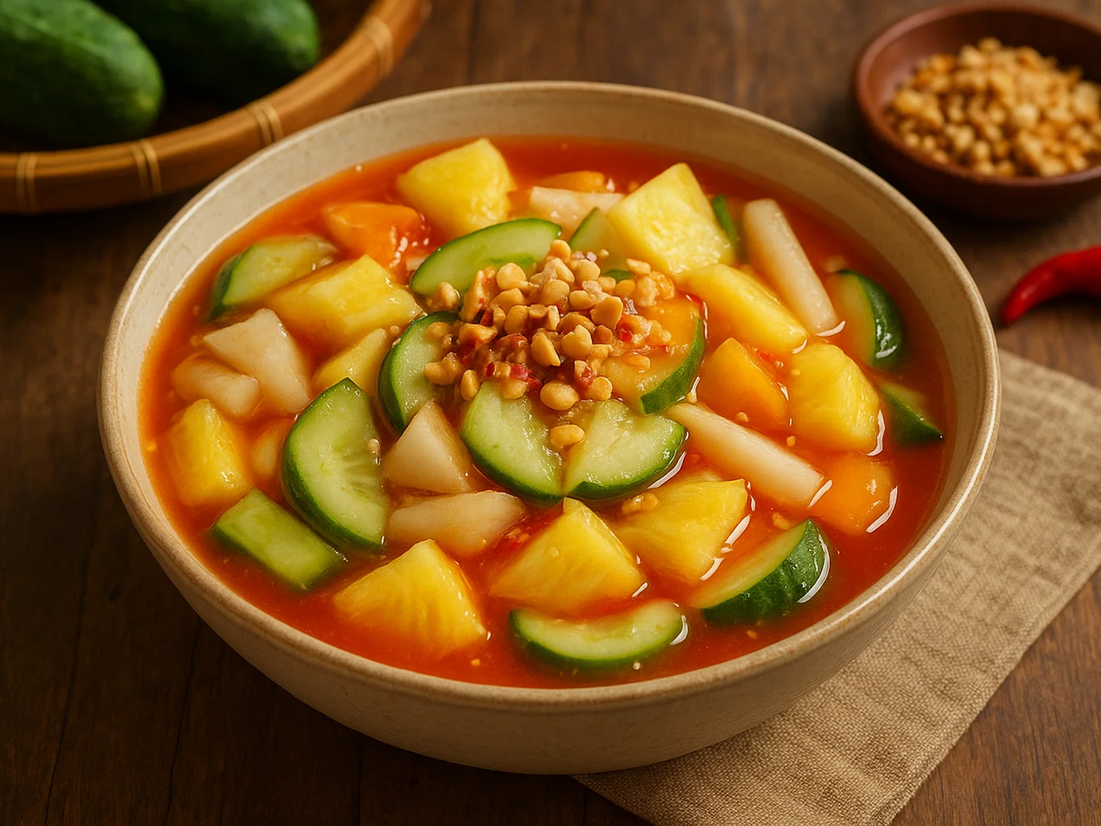Asinan – Indonesischer süßsaurer Gemüse‑ oder Obstsalat