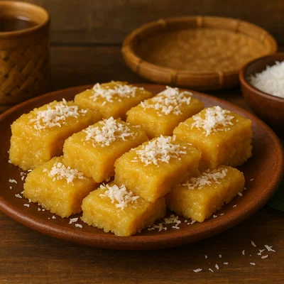 Getuk – Süßer indonesischer Maniokkuchen