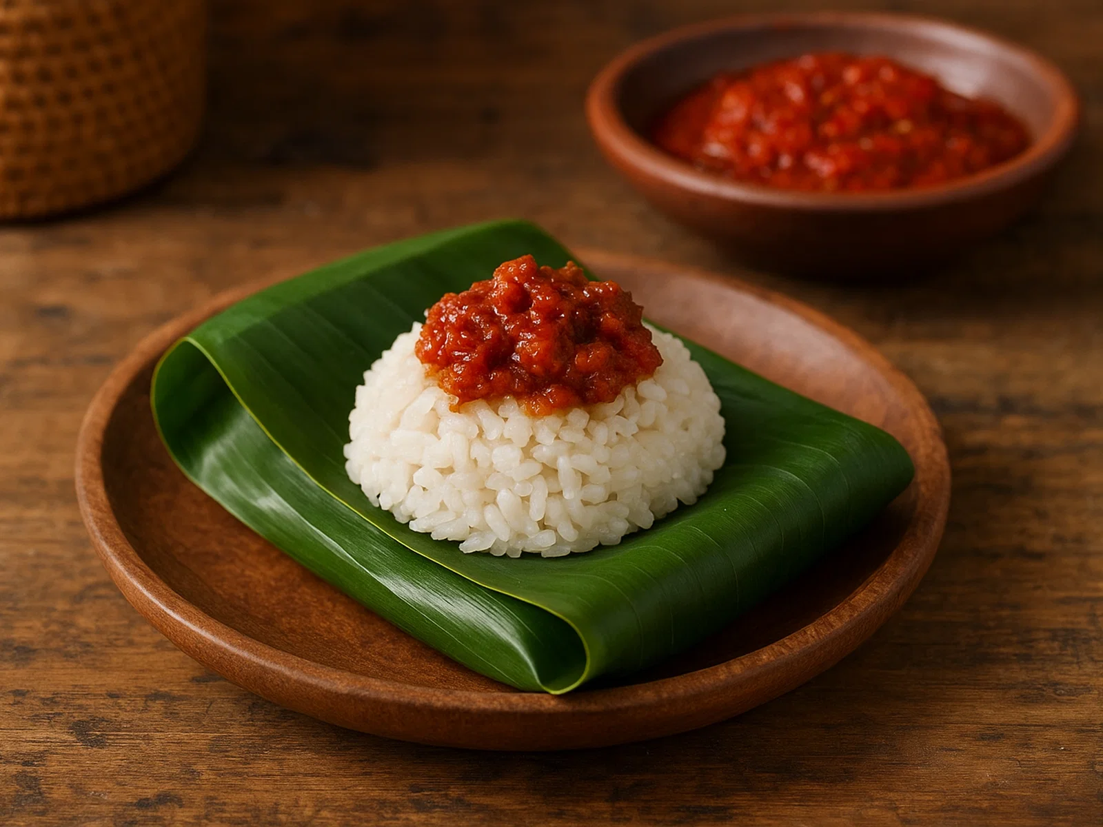 Nasi Kucing – kleine Reisportion mit Sambal (Katzenreis)