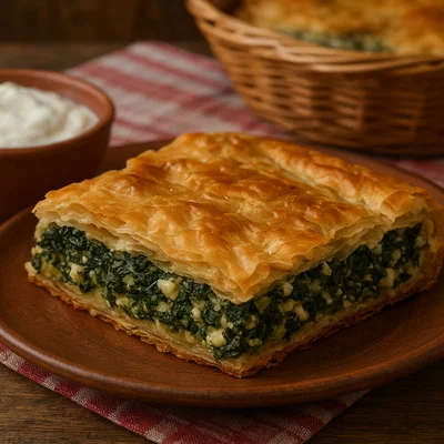 Byrek me Spinaq (albanische Spinat-Byrek)