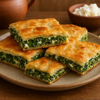 Byrek me Hithra (Albanische Brennnessel-Pastete)