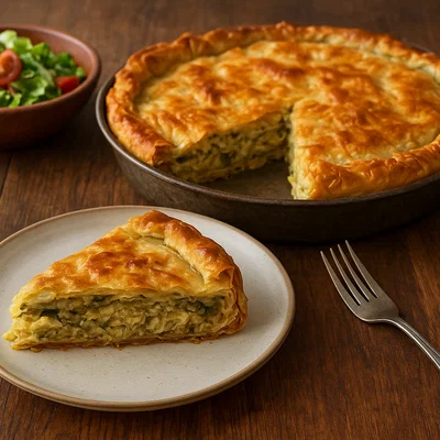 Byrek me Lakra – Albanische Pastete mit Mangold oder Kohl