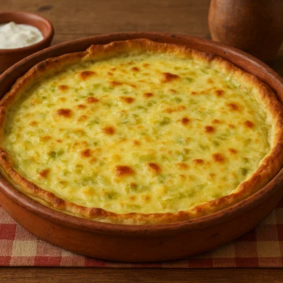 Lakror me qumësht (Korça-Pie mit Milch-Ei-Guss)