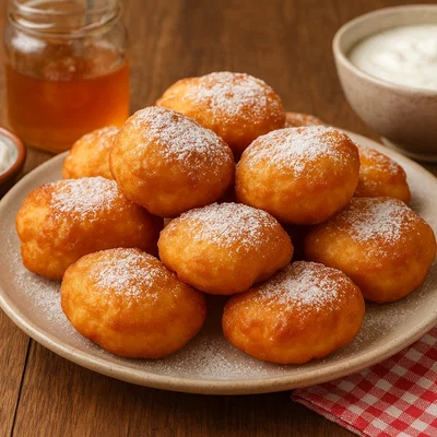Petulla me kos – Albanische Joghurt-Krapfen