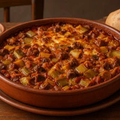 Tavë me presh – Albanischer Lauch-Fleisch-Auflauf