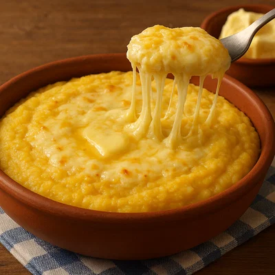Kaçamak – Türkischer Maisbrei mit Käse und Butter