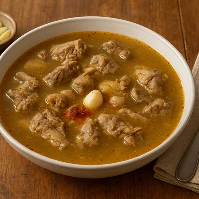 Paçe koke – Albanische Kraftbrühe aus Schafskopf und Innereien