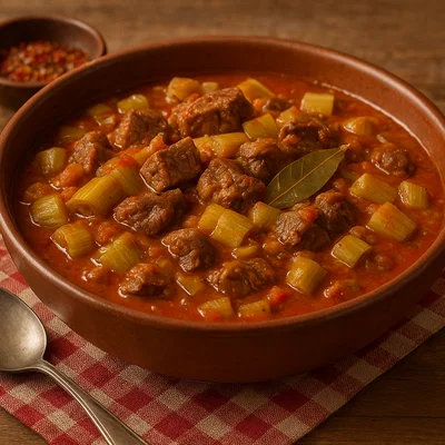 Gjellë me presh – Albanischer Lauch-Eintopf mit Fleisch