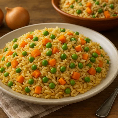 Klassischer Reispilaw (Pilaf) mit Gemüse