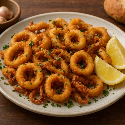 Kallamar i skuqur – Frittierte Calamari auf albanische Art