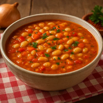 Supë fasule – Albanische Bohnensuppe