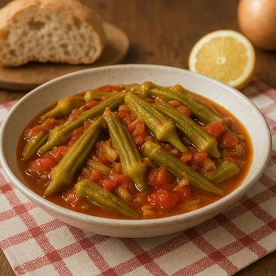Bamje me vaj – Okra in Olivenöl (albanische Art)