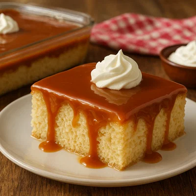 Trileçe – albanischer Dreimilchkuchen mit Karamell