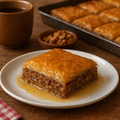 Byrek me arra – Süßer Walnuss-Byrek mit Sirup