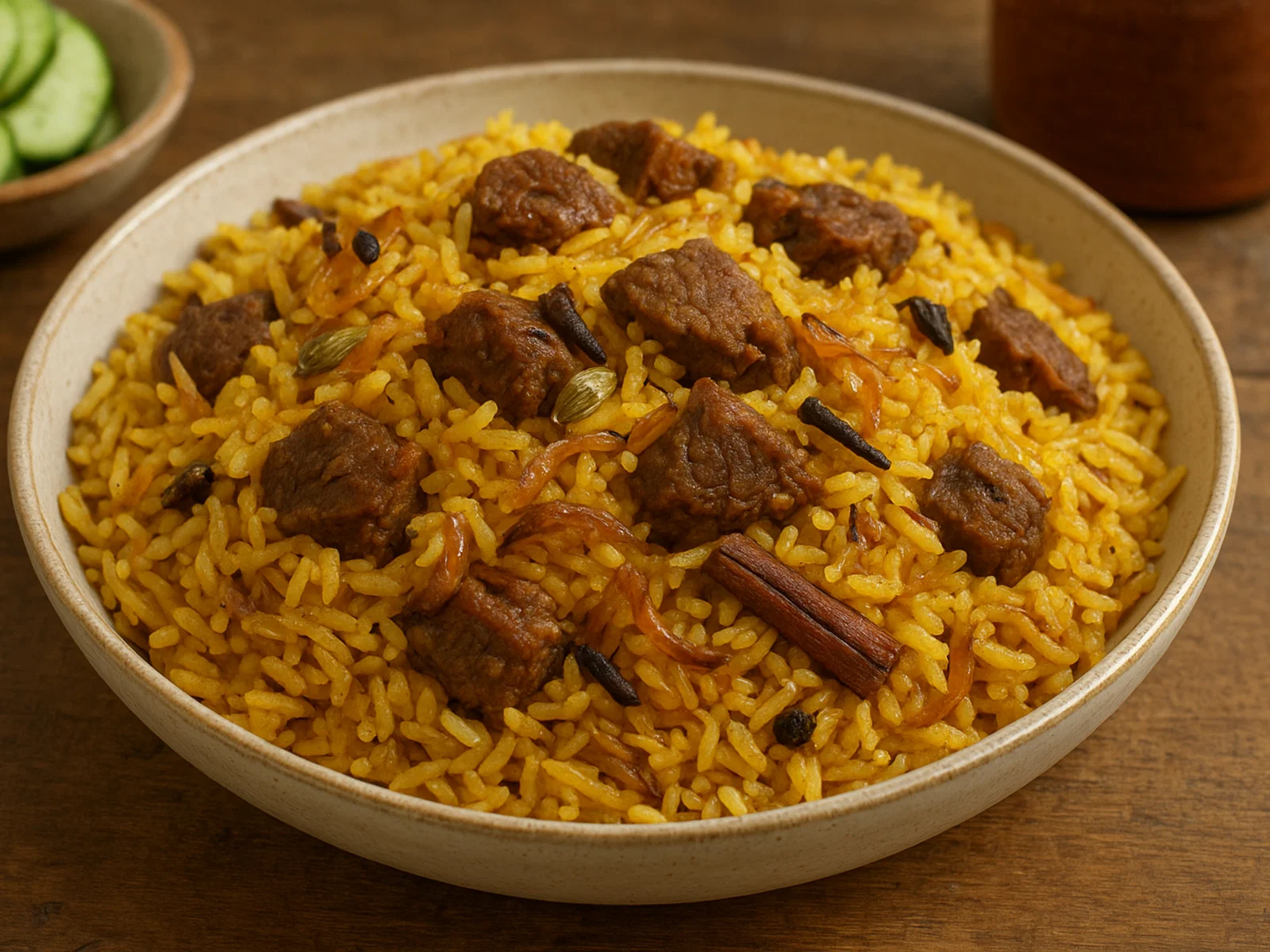 Tehari – Würziger Reis mit Rindfleisch aus Dhaka