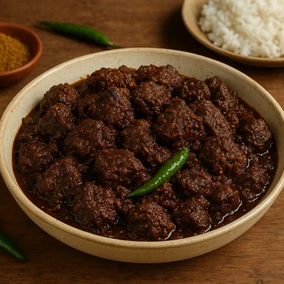 Kala Bhuna – Dunkles, intensiv gewürztes Rindfleisch aus Chittagong