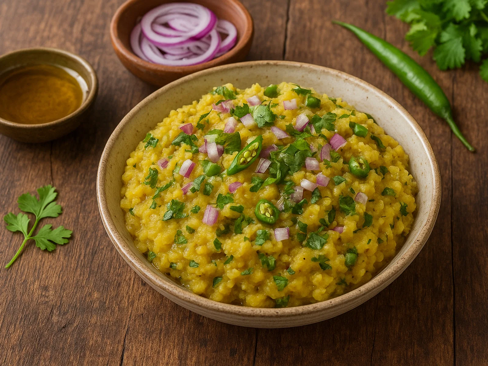 Aloo Bhorta – Bengalisches Kartoffelpüree mit Senföl, Zwiebeln und Chili