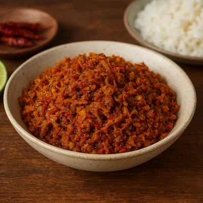 Shutki Bhorta – würzige Paste aus getrocknetem Fisch und Chili