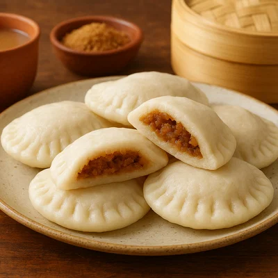 Bhapa Pitha – Gedämpfte Reismehl-Küchlein mit Palmzucker