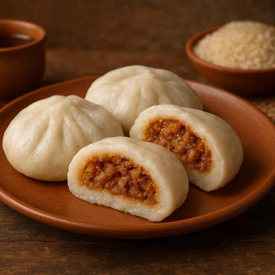 Puli Pitha – Gefüllte gedämpfte oder frittierte Reisküchlein