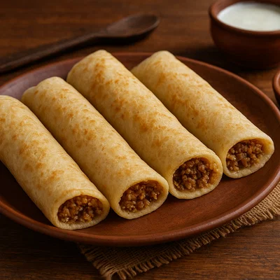 Patishapta – Bengalen-Reismehl-Crêpes mit Kokos-Gur-Gefüllung