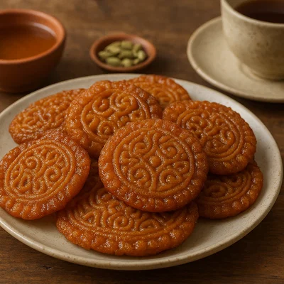 Nakshi Pitha – kunstvoll gemusterte frittierte Reisküchlein